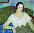 portrait d’i ivanova 1926 Boris Mikhailovich Kustodiev belle dame femme